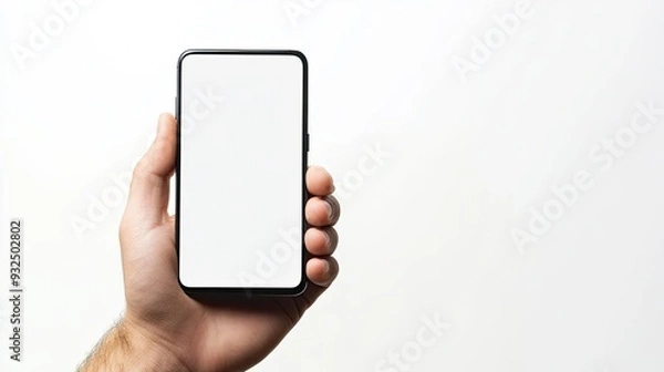 Fototapeta Mobile blank screen example mockup