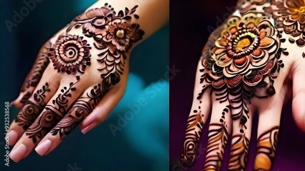 Fototapeta Henna designs