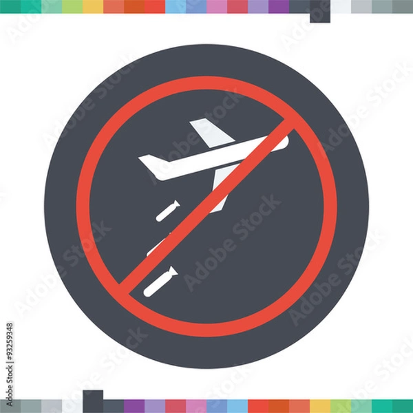 Obraz No bombing icon.