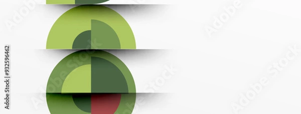 Fototapeta Geometric design abstract background - circles squares