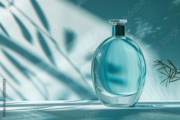 Fototapeta ai generative plain perfume bottle packaging