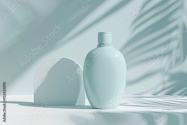 Fototapeta ai generative plain lotion bottle packaging