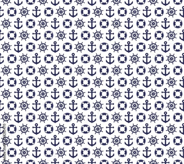 Fototapeta Background with ship symbols.