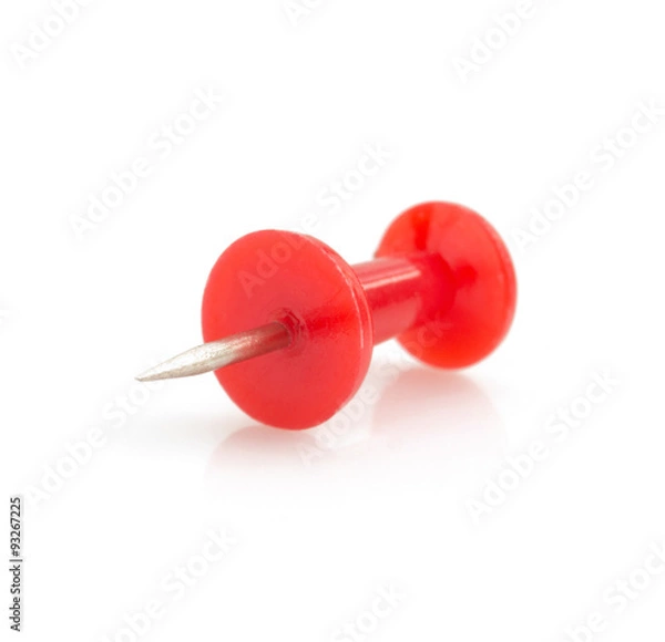 Obraz pushpin on white background