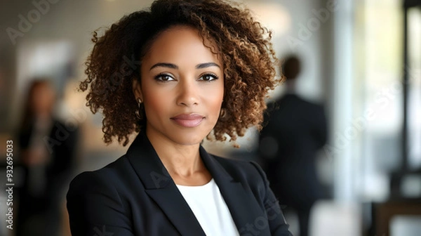 Fototapeta Professional woman in business attire with a confident expression.