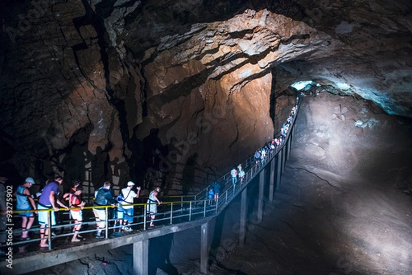 Fototapeta the temple new Athos with remarkable caves
