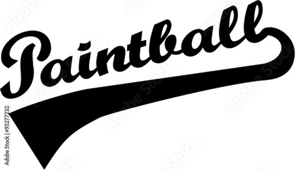 Fototapeta Paintball word retro