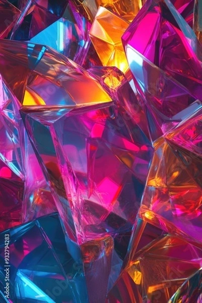Obraz Colorful Crystal Cluster