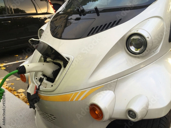 Fototapeta Voiture électrique en charge