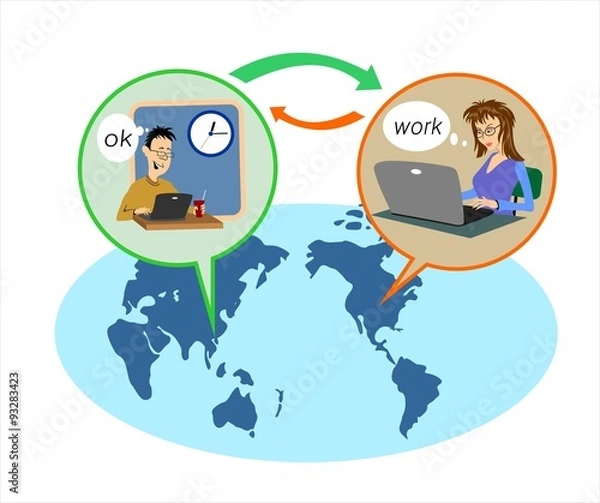 Obraz freelancer user infographics