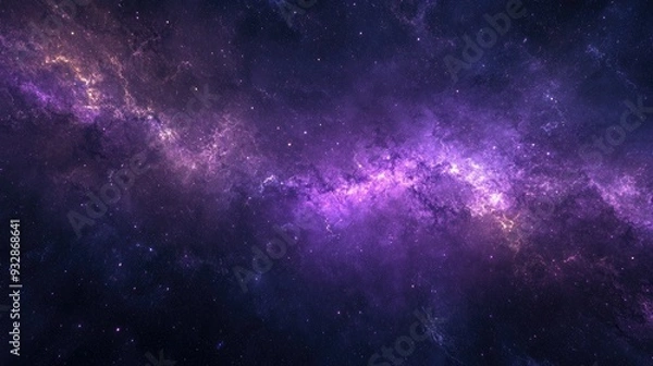 Obraz Purple galaxy with stars and nebulae, mystical and enchanting, cosmic wonder