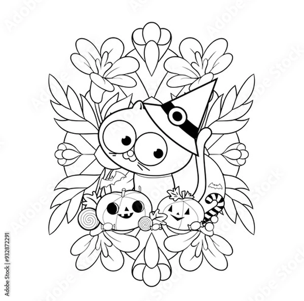Obraz Halloween coloring page