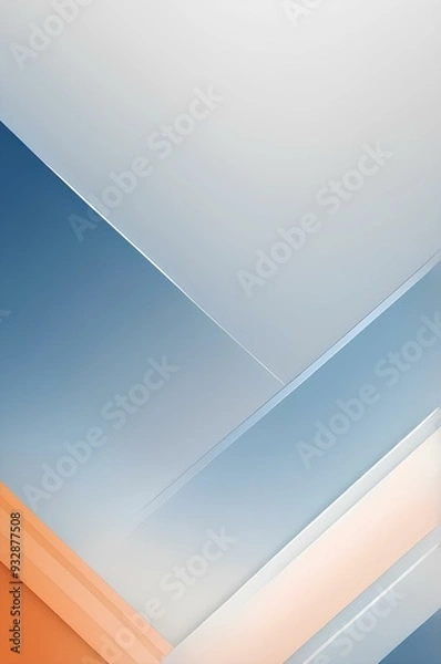 Fototapeta Minimalist Geometric Background with Smooth Colors