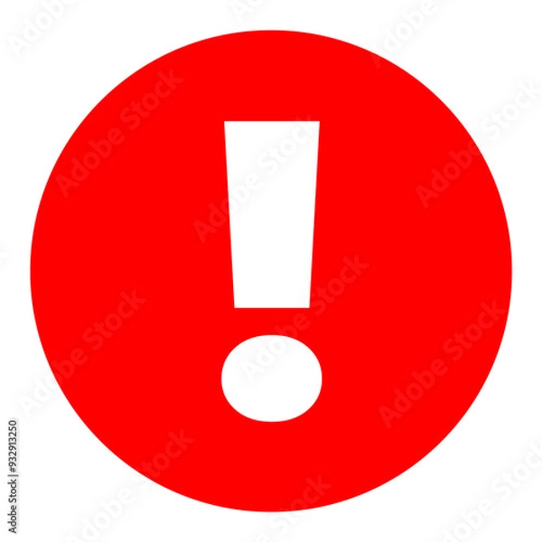 Obraz red exclamation mark