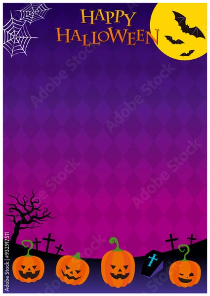 Obraz ハロウィン背景_ジャックオーランタン