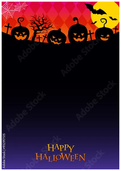 Obraz ハロウィン背景_シルエット