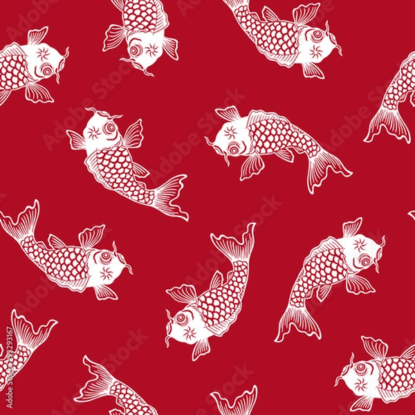 Fototapeta 鯉　パターン，