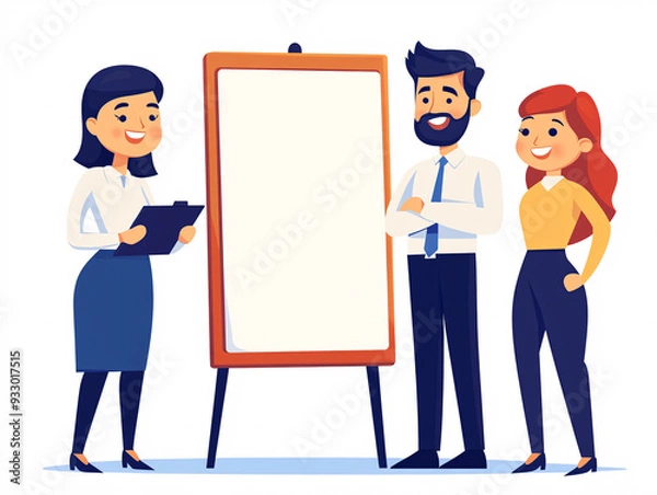 Fototapeta Engaging Business Meeting: Team Collaboration and Professional Interaction at the Workplace