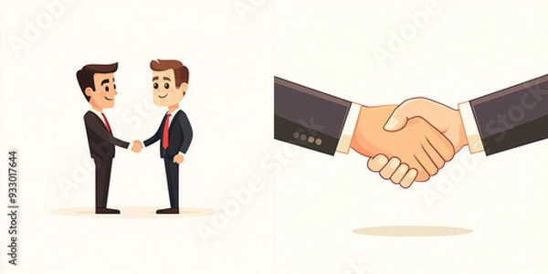 Fototapeta Building Trust and Partnerships: The Power of a Business Handshake