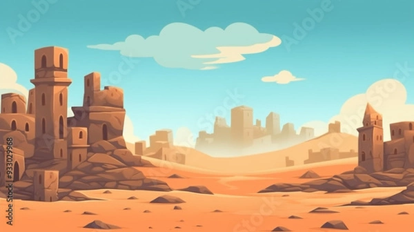 Obraz Desert valley game background