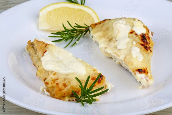 Obraz Baked perch fillet