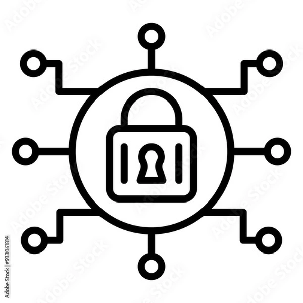 Fototapeta Security System Icon Style