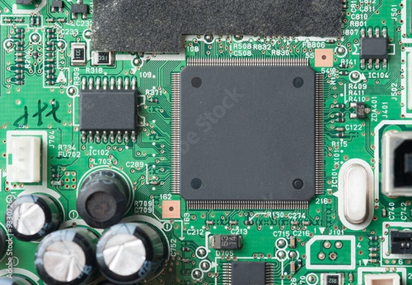 Obraz Electronic circuit for pattern and background.