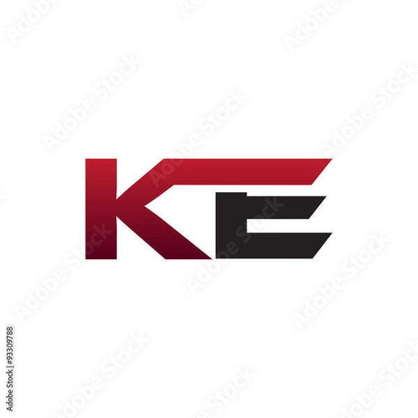 Fototapeta modern initial logo KE
