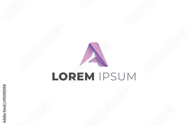 Obraz Branding identity corporate A logo vector design post template