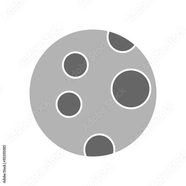Fototapeta Moon icon vector. Celestial Moon illustration sign. Retro Moon symbol or logo.