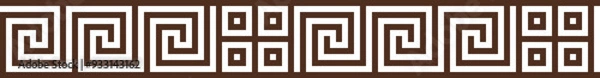 Fototapeta Greek key seamless border pattern collection. Decorative ancient meander, Greece ornament with repeated geometric motifs. Vector EPS10.