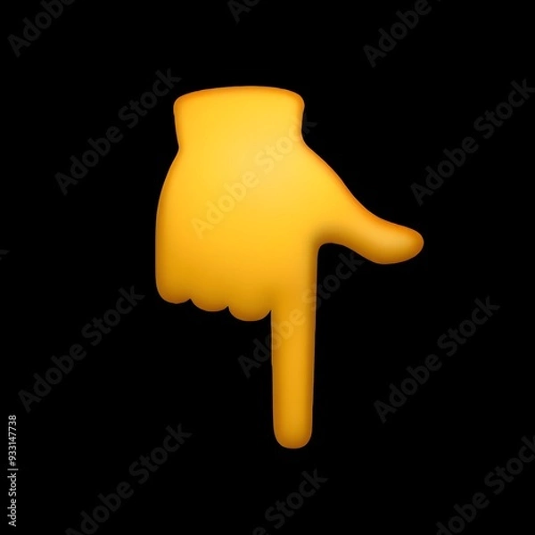 Obraz Down Pointing Hand Emoji

