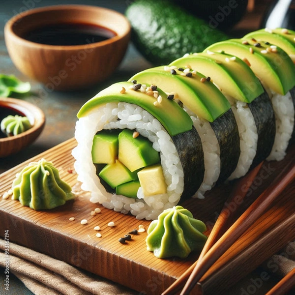 Obraz sushi with avocado