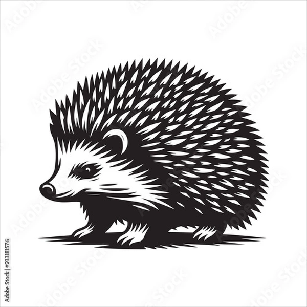 Obraz  Hedgehog silhouette vector art illustration