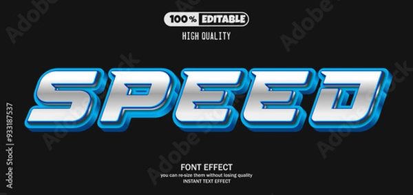Obraz Speed text effect. Editable text effect.