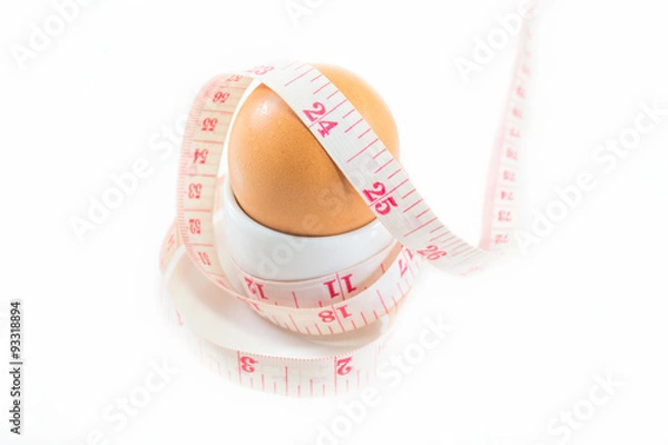 Obraz Egg and measure, use for diet concenpt