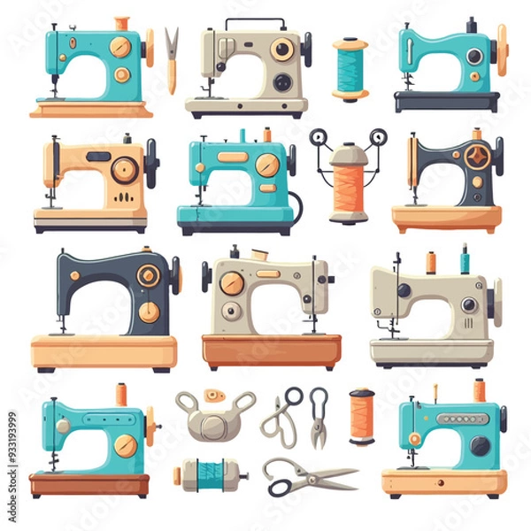 Obraz Sewing machine vector illustration