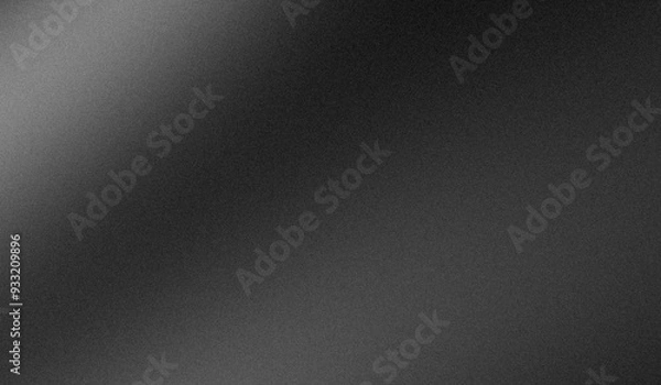 Fototapeta grainy dark gray metallic grey matte texture blurry abstract monochrome background banner