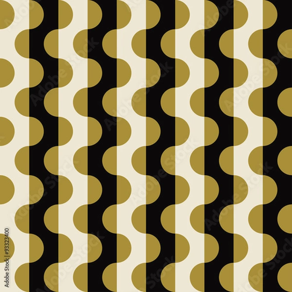Obraz wallpaper pattern of gold half circles.