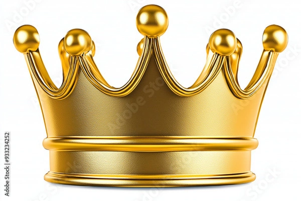 Fototapeta A golden crown with a gold rim