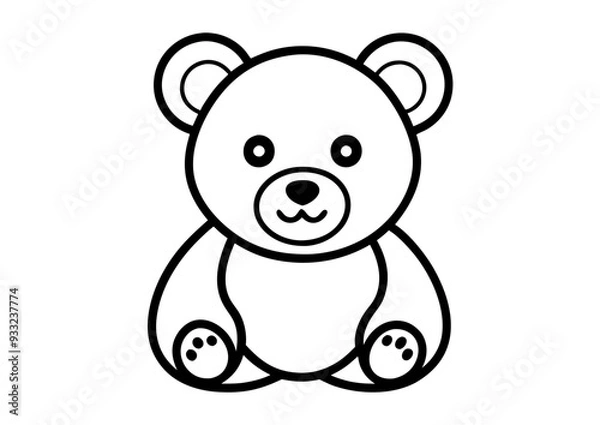 Obraz Beautiful teddy bear outline