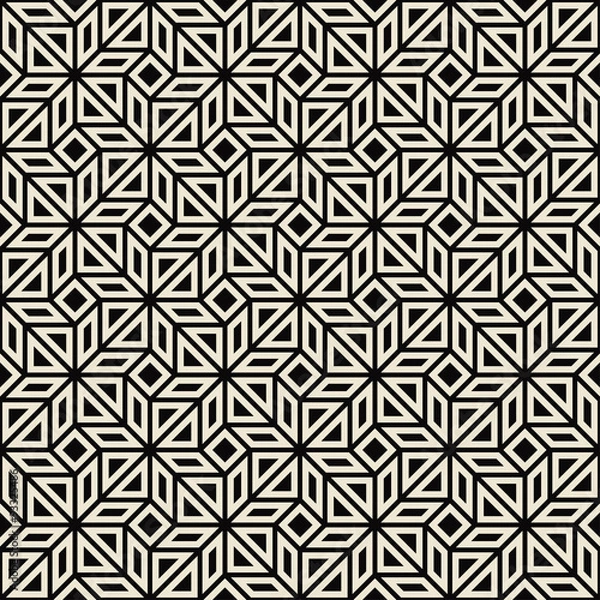 Obraz classic geometric black and white pattern