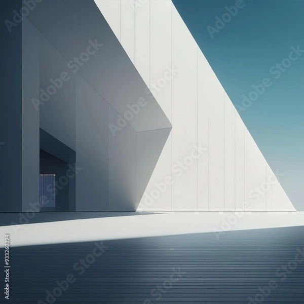 Fototapeta  Minimalistic Two-Tone Abstract Art with Clean Lines