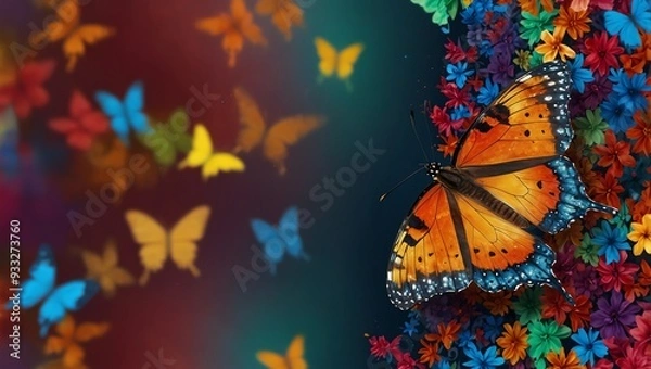 Obraz butterfly on the wall