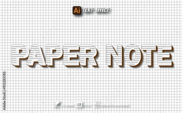 Obraz paper note text effect