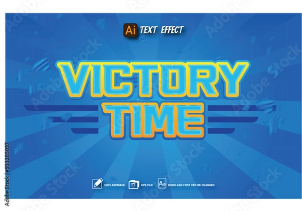 Obraz victory time text effect