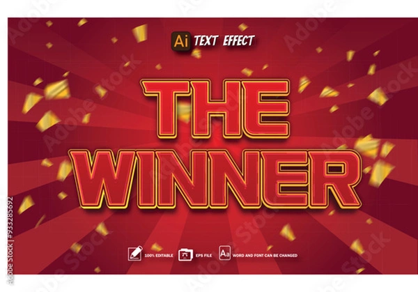 Obraz the winner text effect