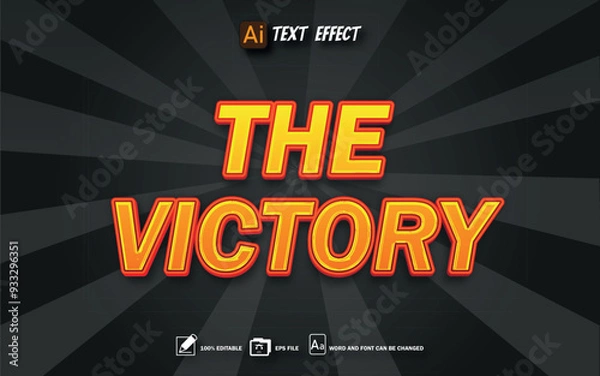Obraz the victory text effect