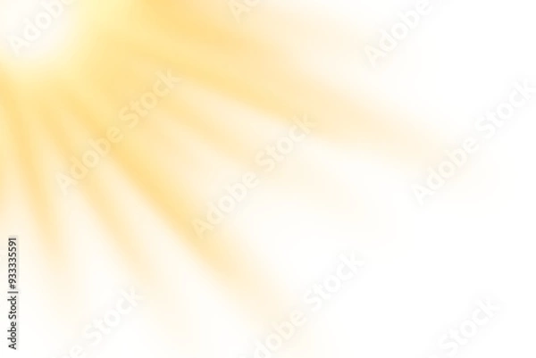 Obraz Realistic glowing sunlight explode effect and sun rays special lens flare shine isolated transparent background. PNG sun rays light overlay oranger flare glow. Summer spring decoration design elements