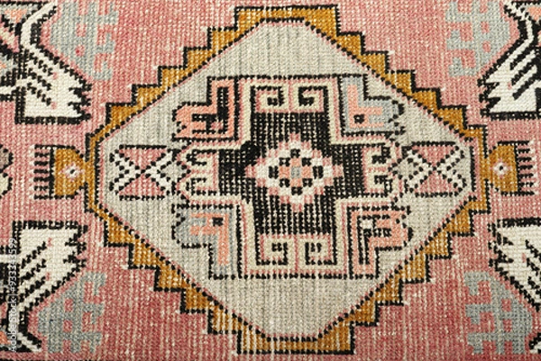 Fototapeta Textures and patterns in color from woven carpets